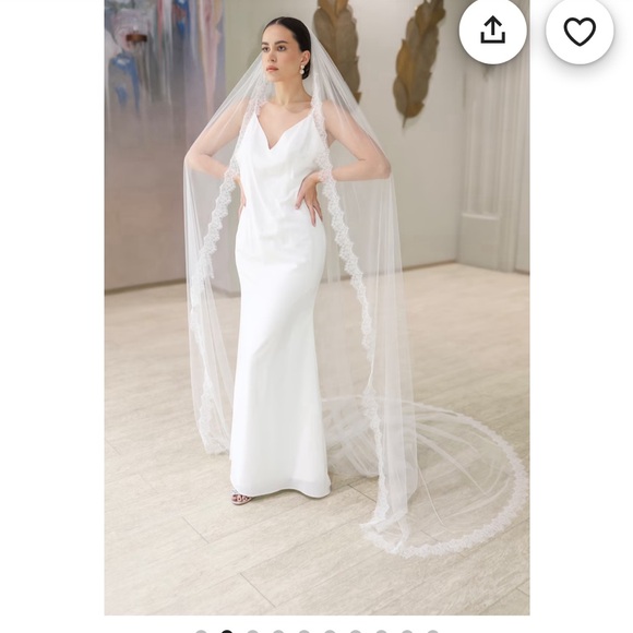 Chantilly lace cathedral veil - never worn - Picture 1 of 3